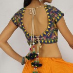 navraatri blue cotton blouse