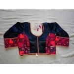 blue blouse with hand work